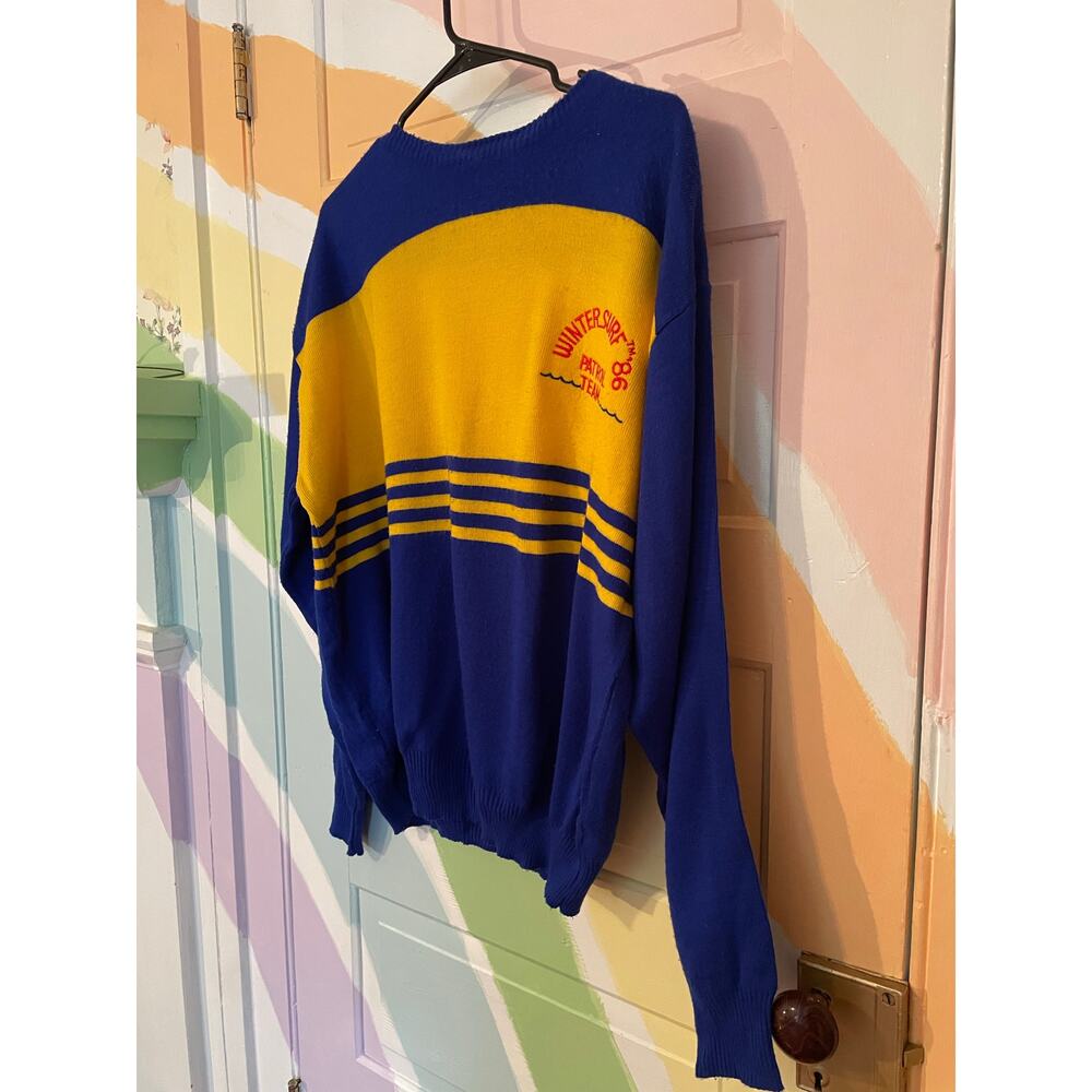 Vintage 1980s Ocean Pacific Winter Surf ’86 Patrol Team Sweater Size L - Picture 2 of 9